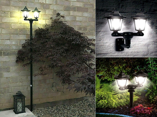 Solar lamp post outdoor dual - outdoor,