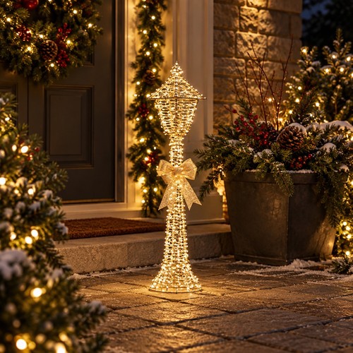 Three kings gold lamp post - three,
