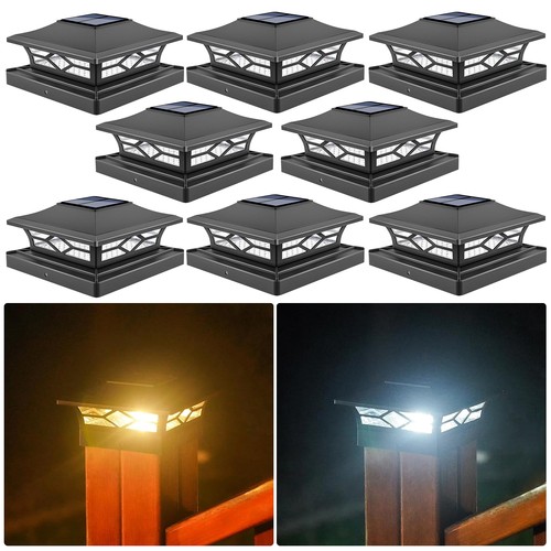 12pcs solar post cap lights - 4-12pcs,
