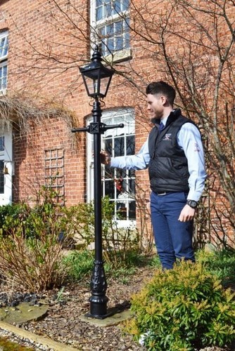 Victorian black lamppost - victorian, 2.2m
