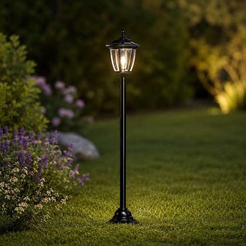 Solar lantern lamp - lantern, post