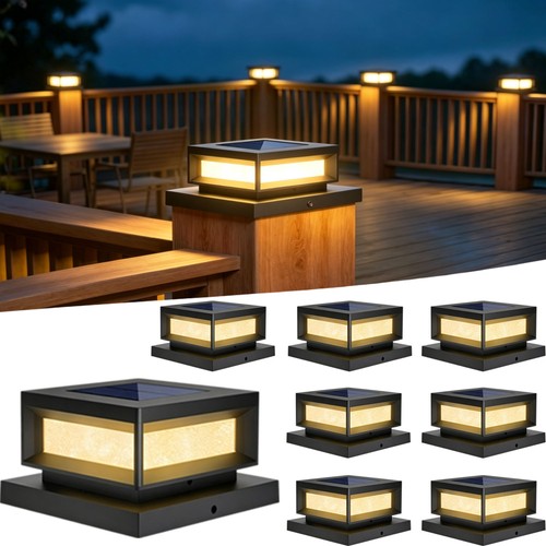 Solar post cap lights outdoor - post,