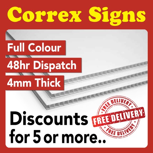 Correx sign board printed - sign,