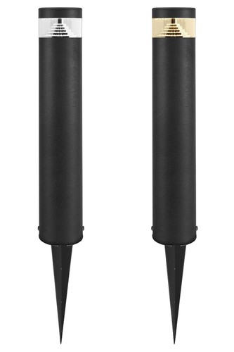 Modern led black bollard - led,