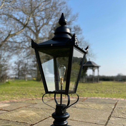 Used black victorian - lamp, post