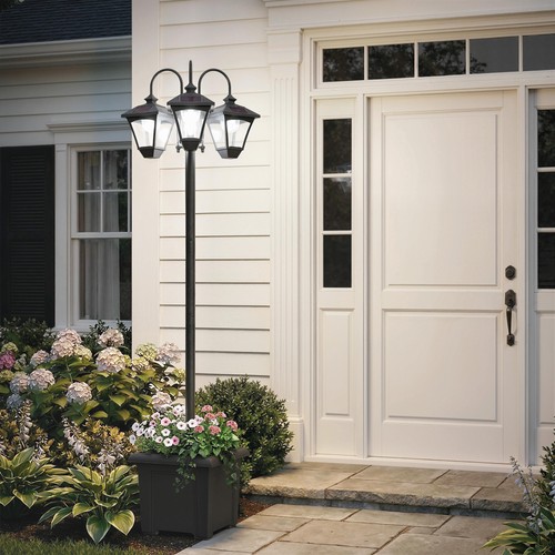 Solar lamp post - lamp, dusk-to-dawn
